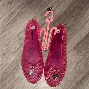 Juicy Couture Pink Jelly Flats with Charms 9